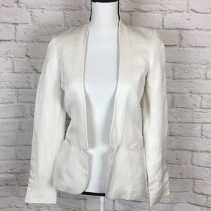 Zara Basic White Open Blazer Size XS